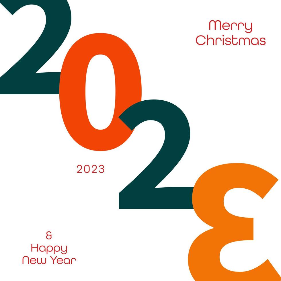 Happy new year 2023 square banner design. Can be used for social media posts, greeting cards and the web. vector