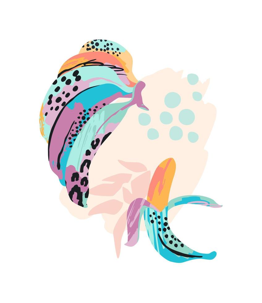 Abstract tropical illustration. Isolated design for tshirt, posters, covers, cards, interior decor and other users. vector