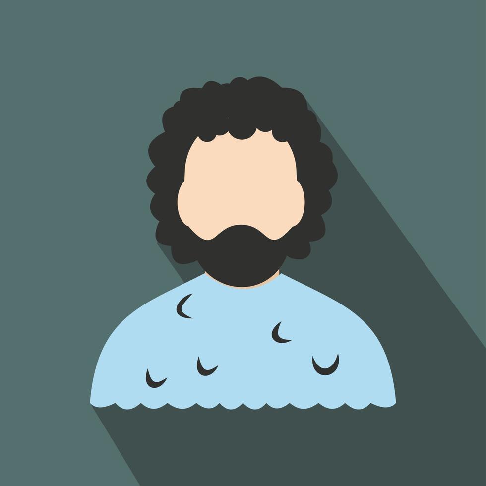 avatar hombre barbería icono plano vector