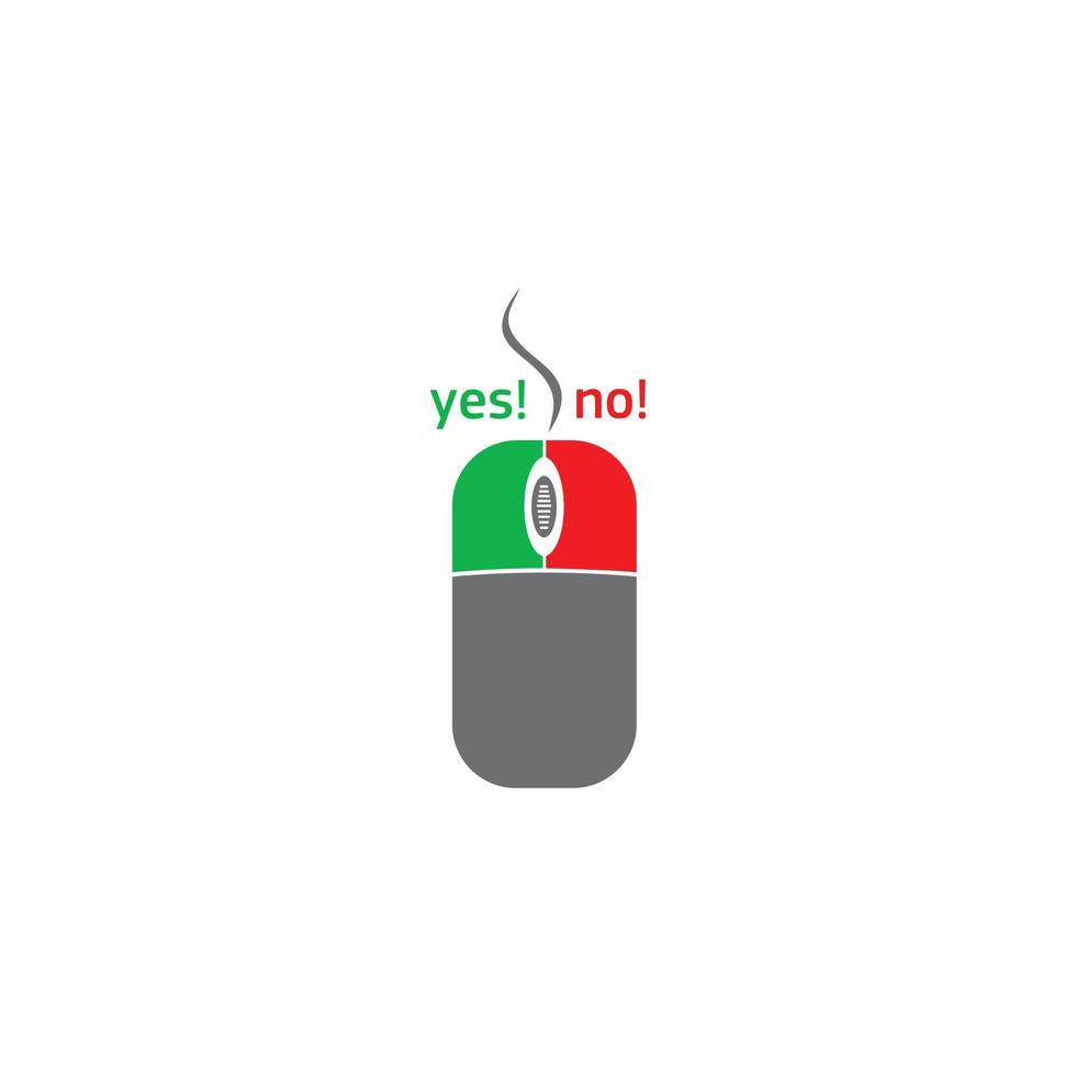 Computer mouse button icon, simple style vector