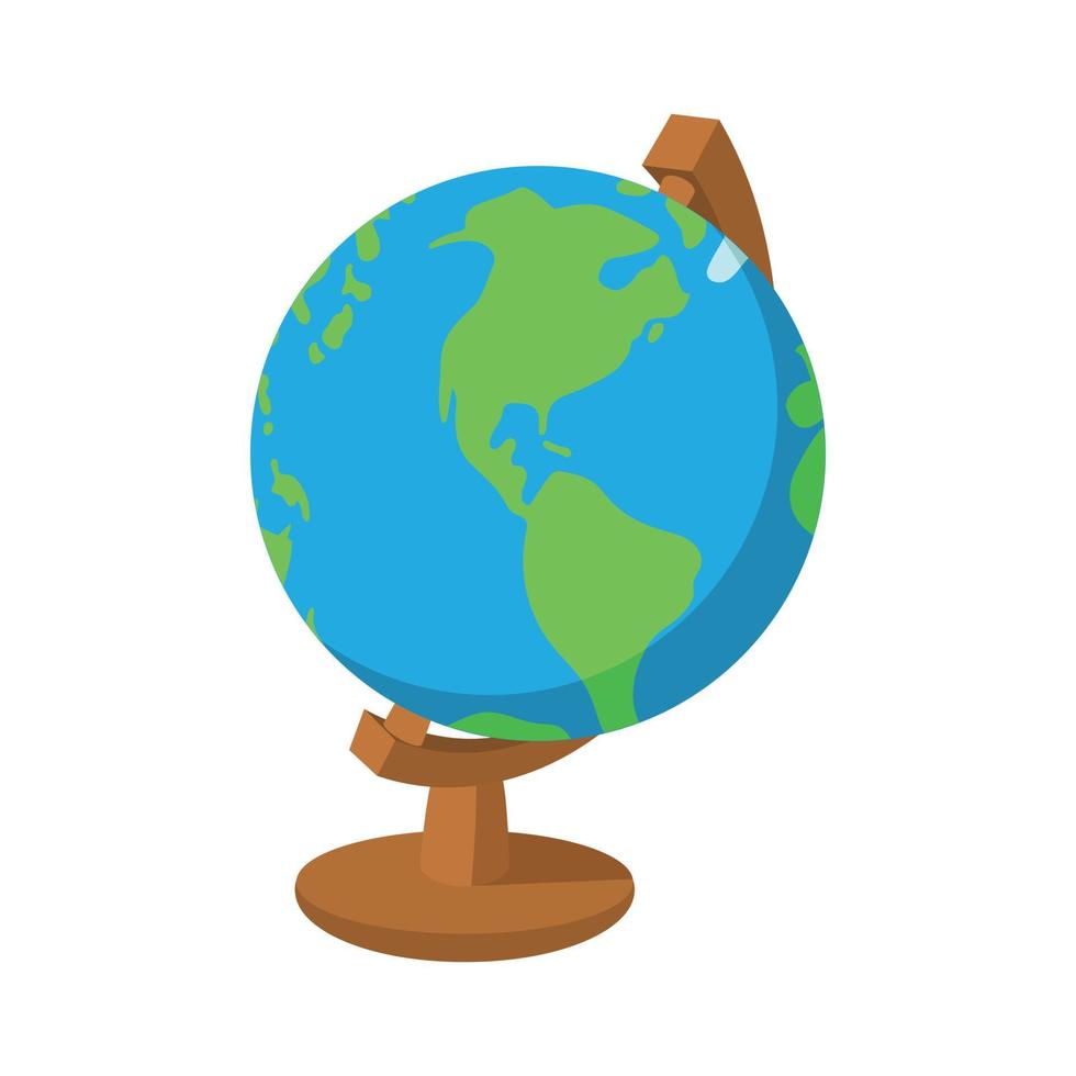 Cartoon globe icon vector