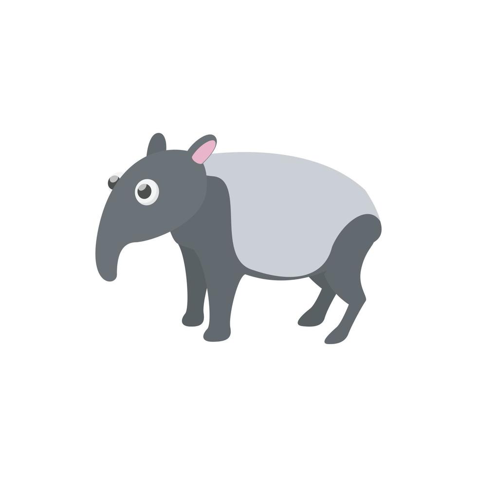 Tapir icon in cartoon style vector