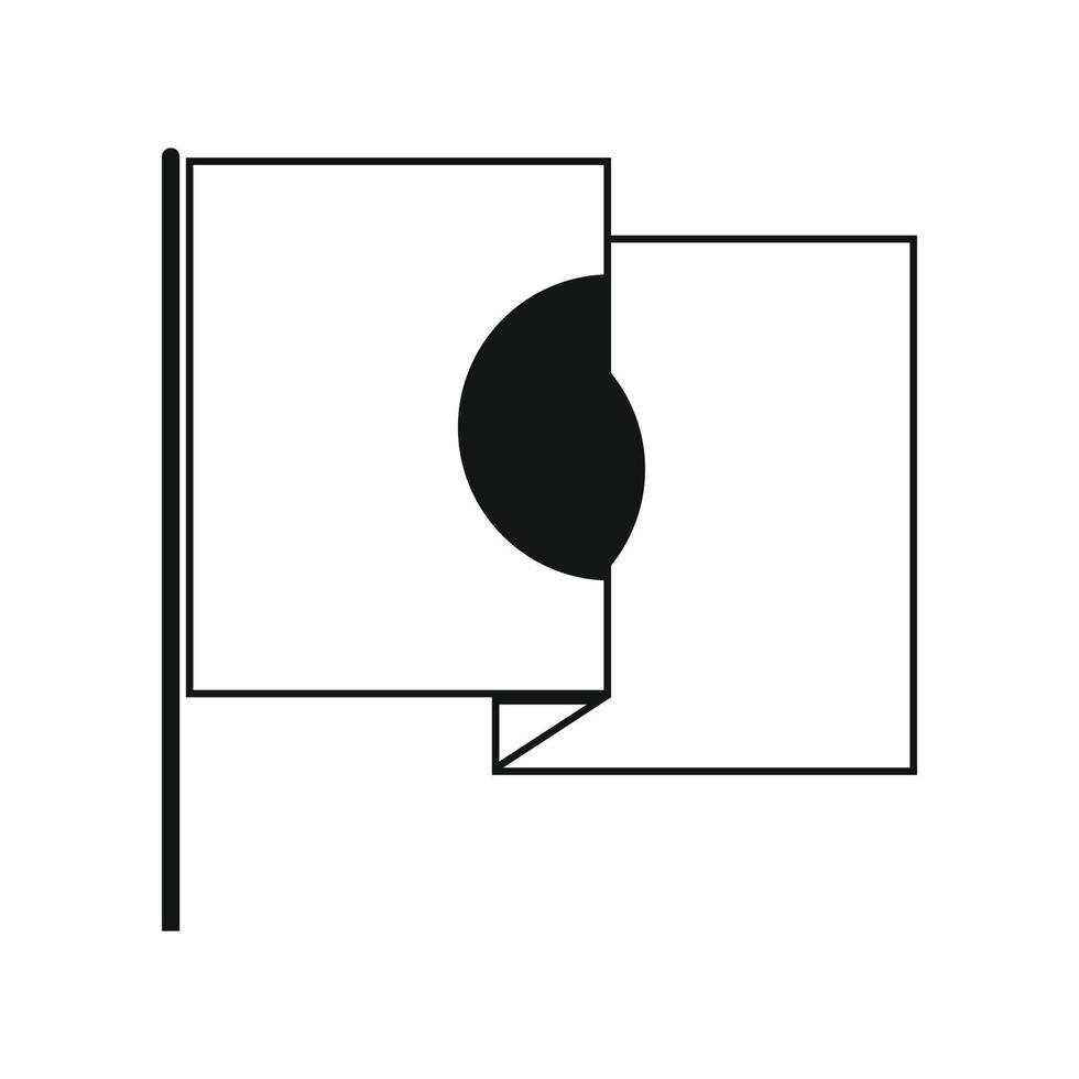 Flag of Japan icon, simple style vector