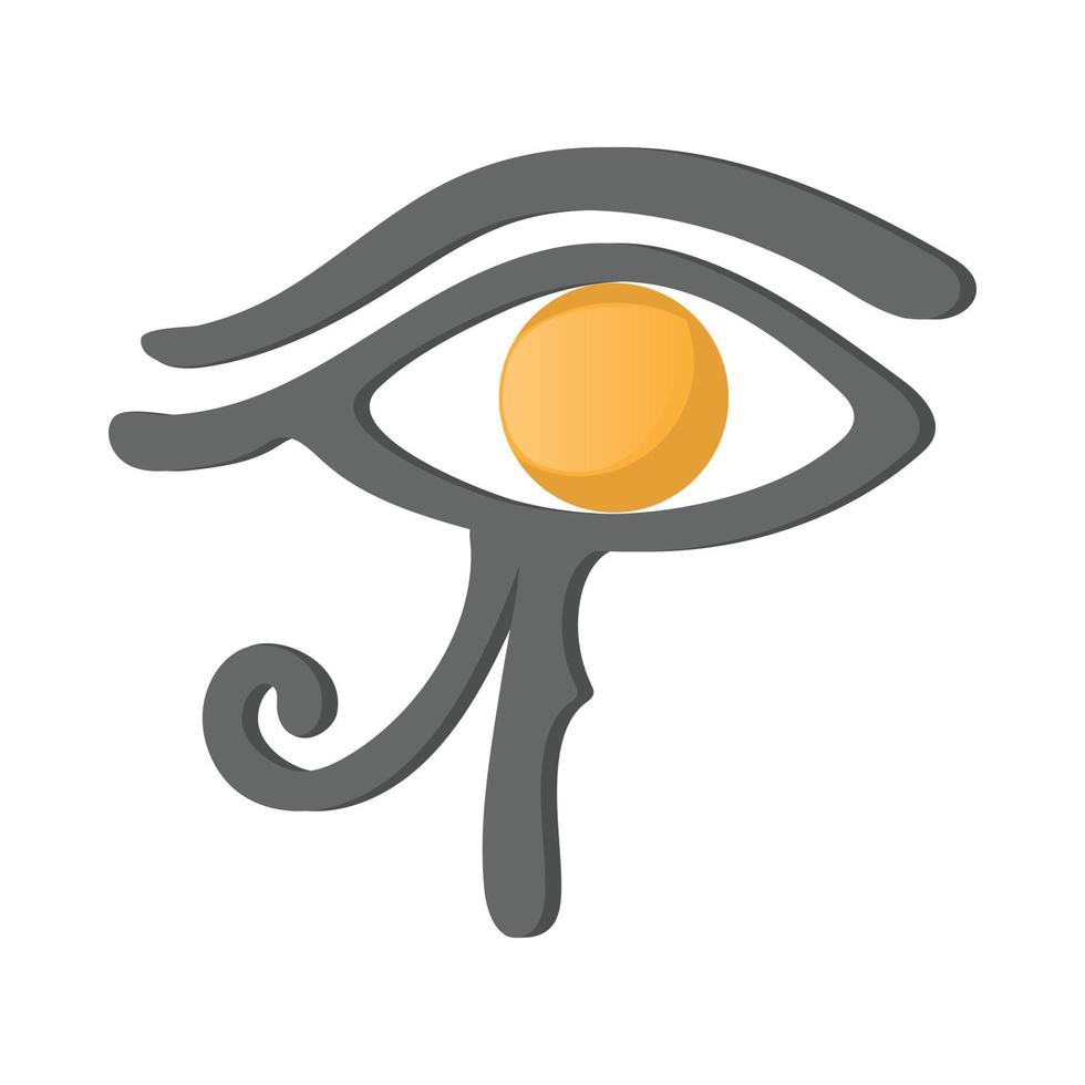 icono de ojo de horus, estilo de dibujos animados vector