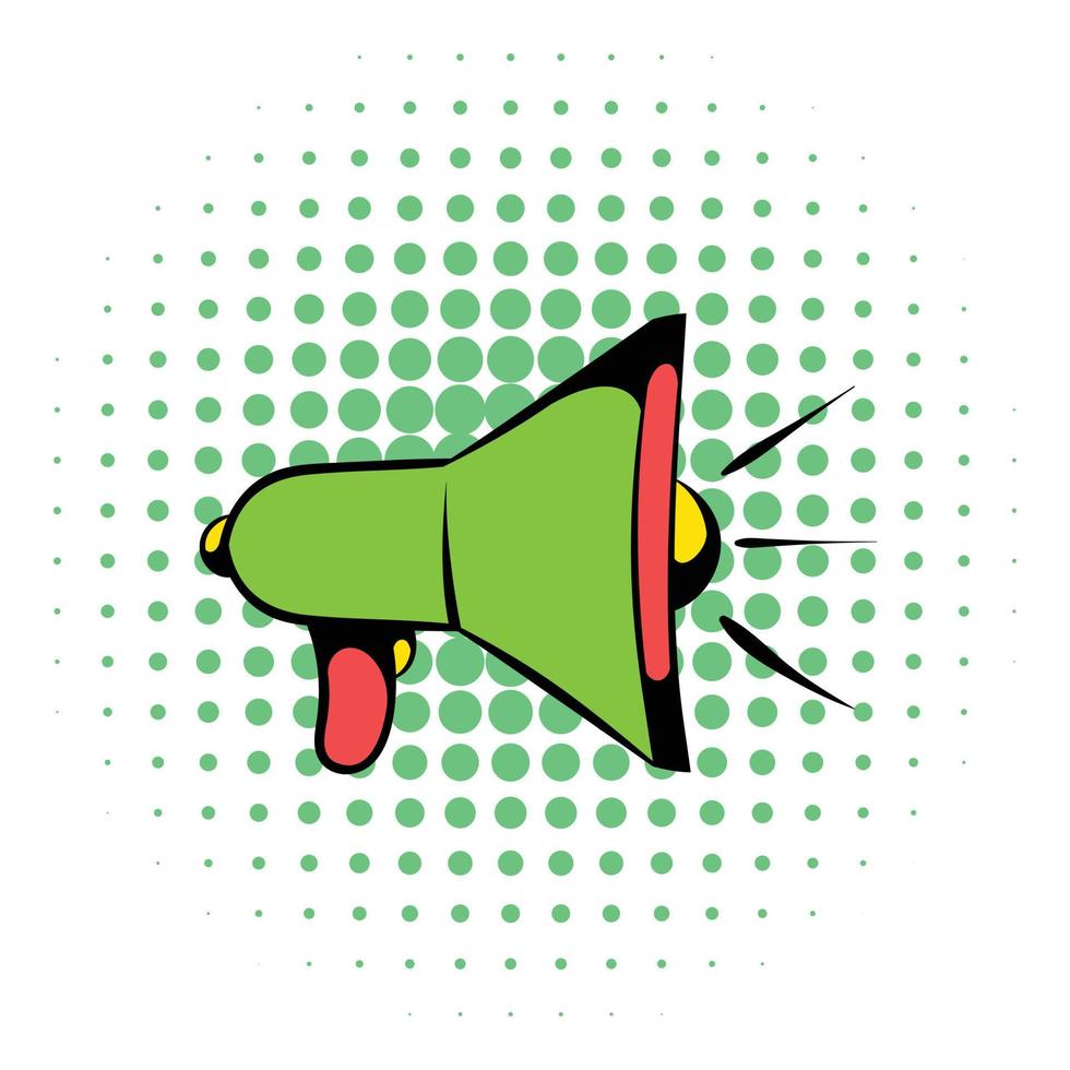 Megaphone icon, comics style vector