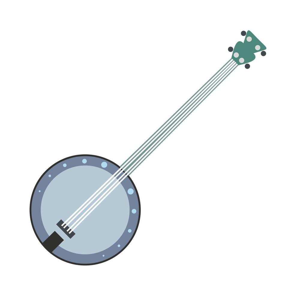 icono plano de banjo vector