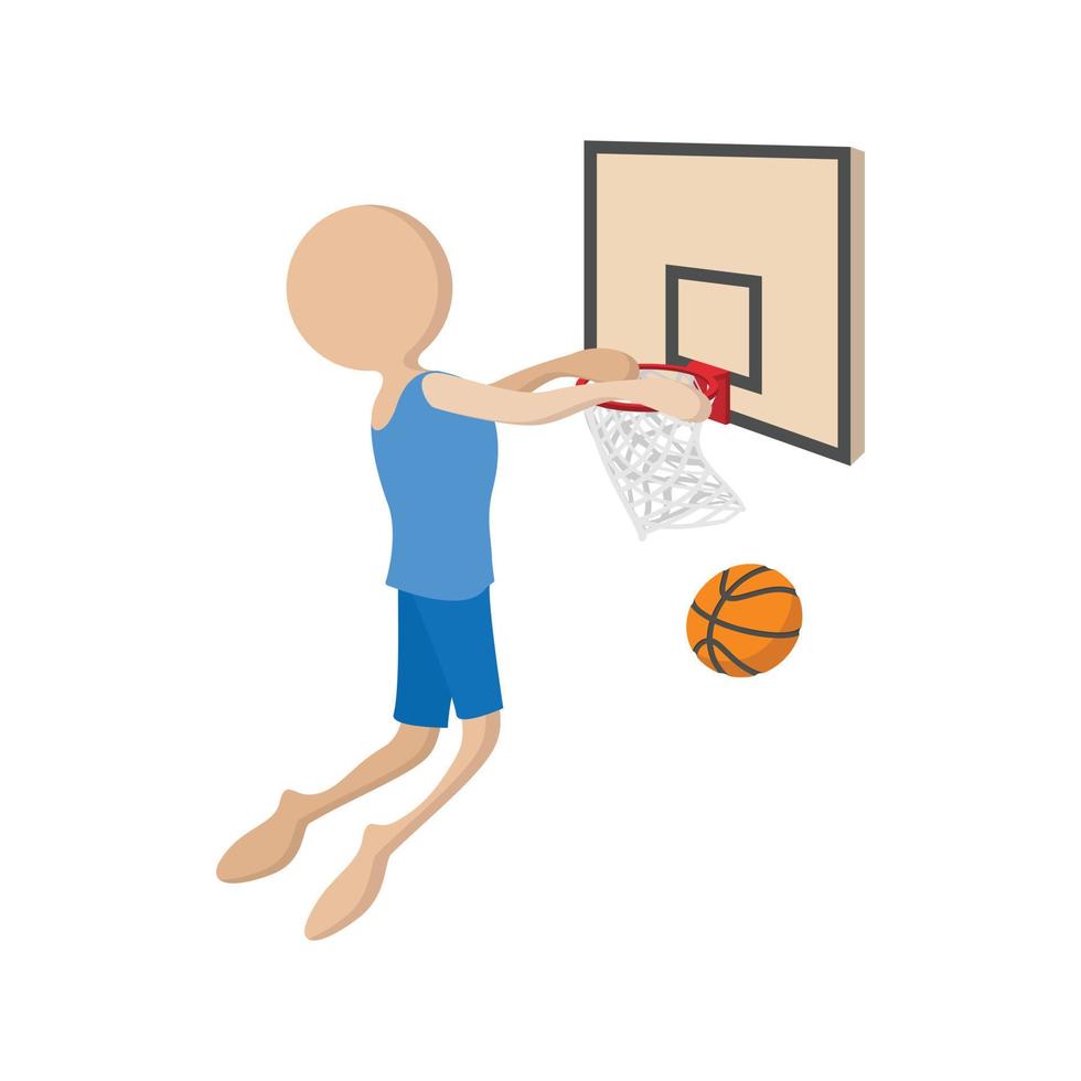 icono de dibujos animados de baloncesto vector