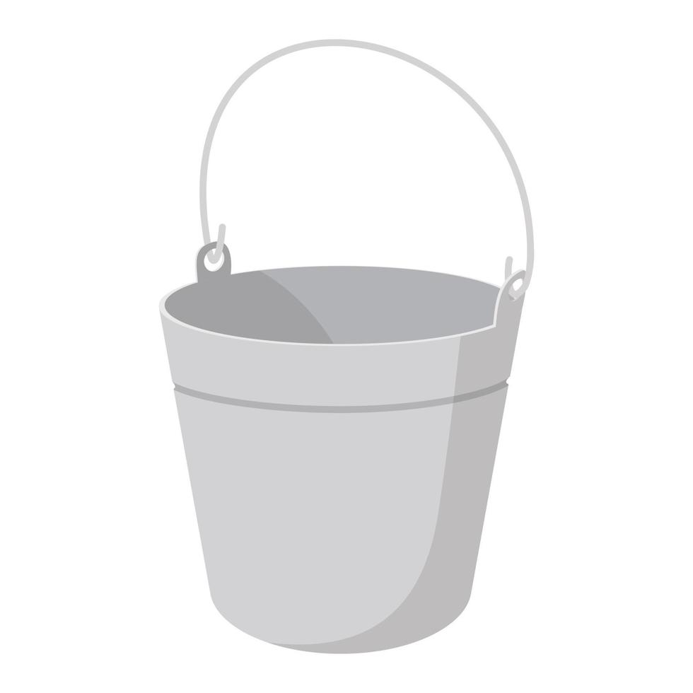 Bucket cartoon icon vector