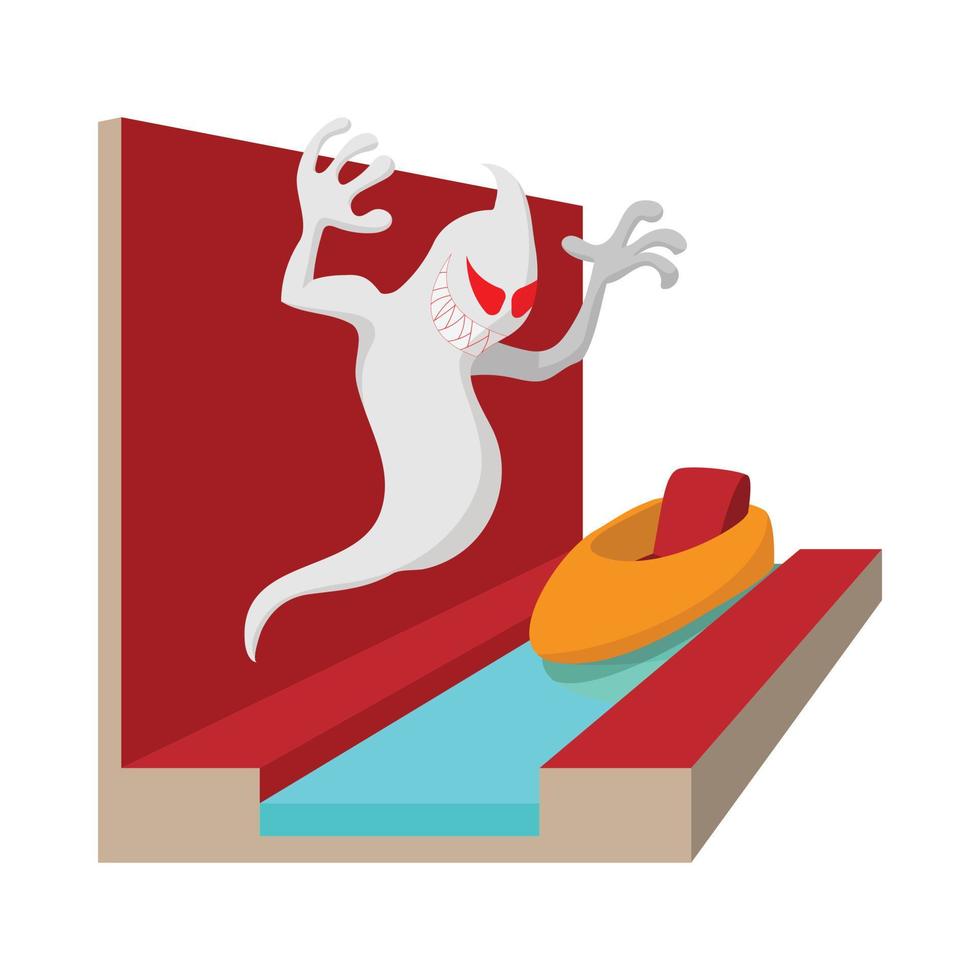 Attraction at an amusement park cartoon icon vector