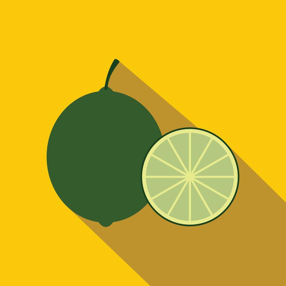 Lime icon, flat style vector