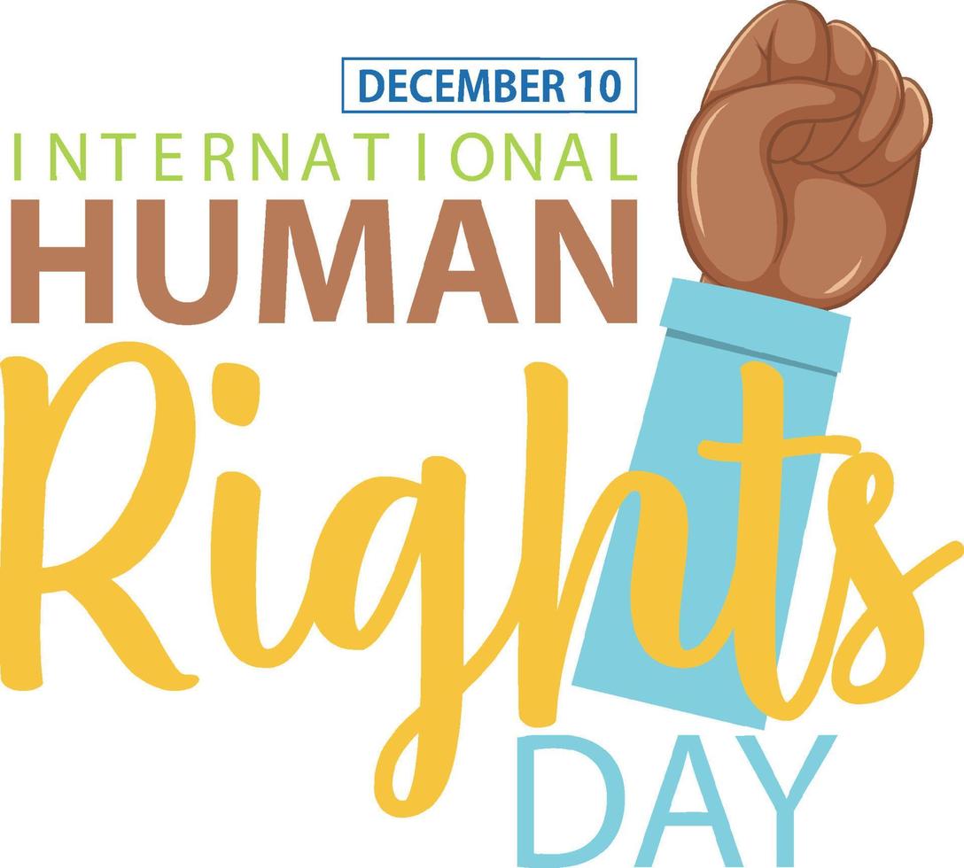 International Human Rights Day text for banner design vector