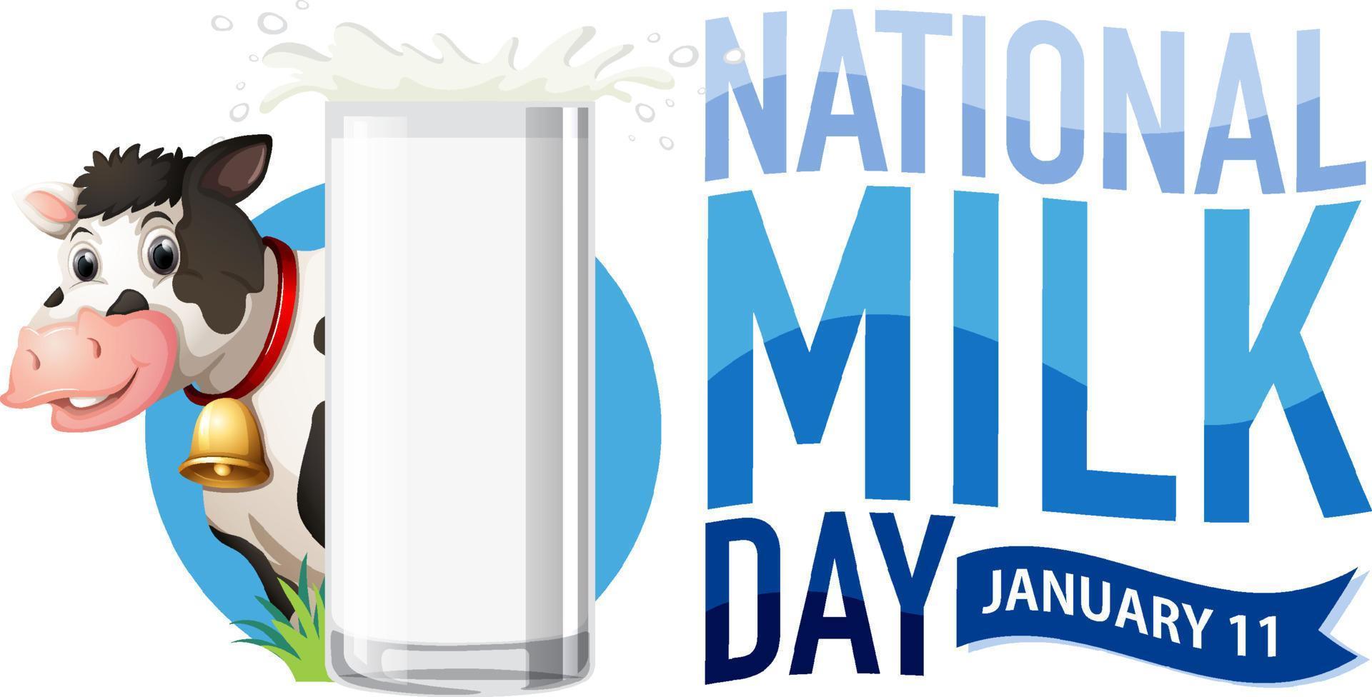 National milk day January icon vector