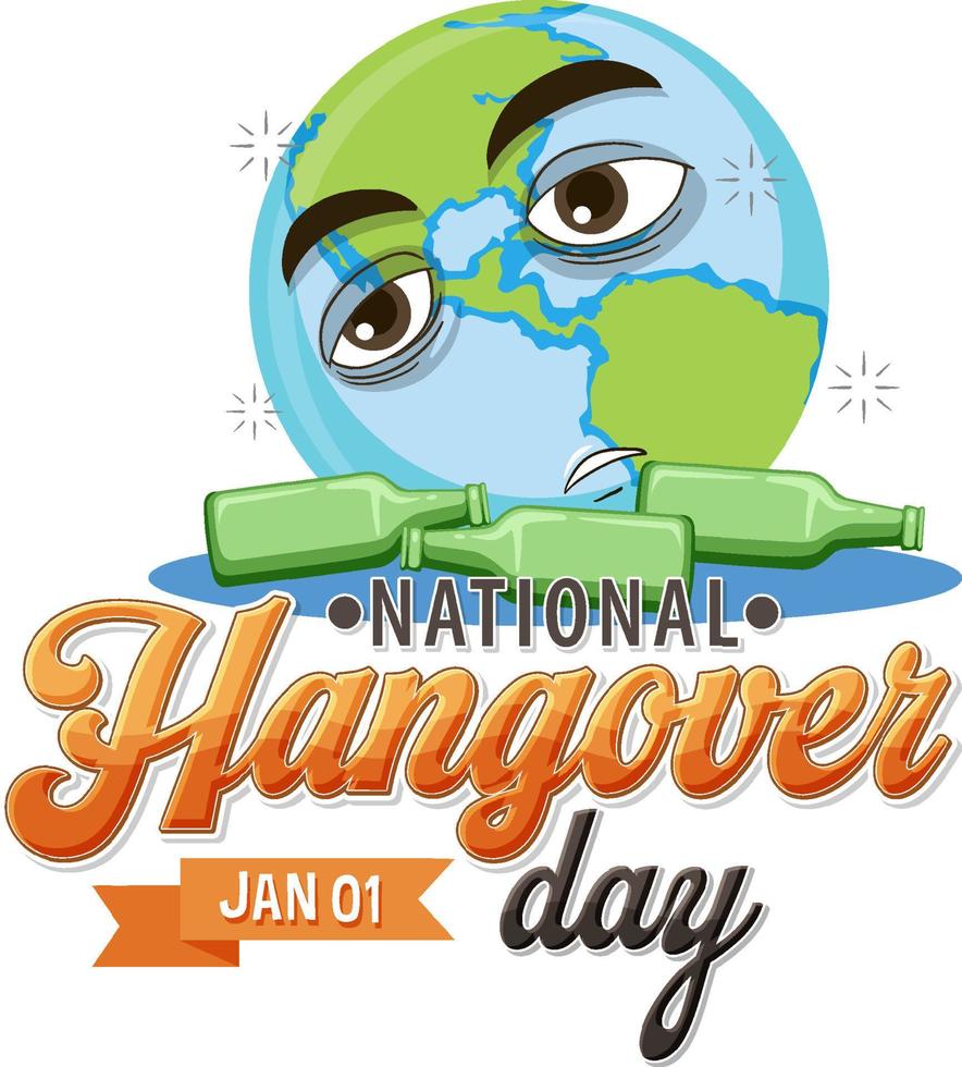 Happy National Hangover Day vector