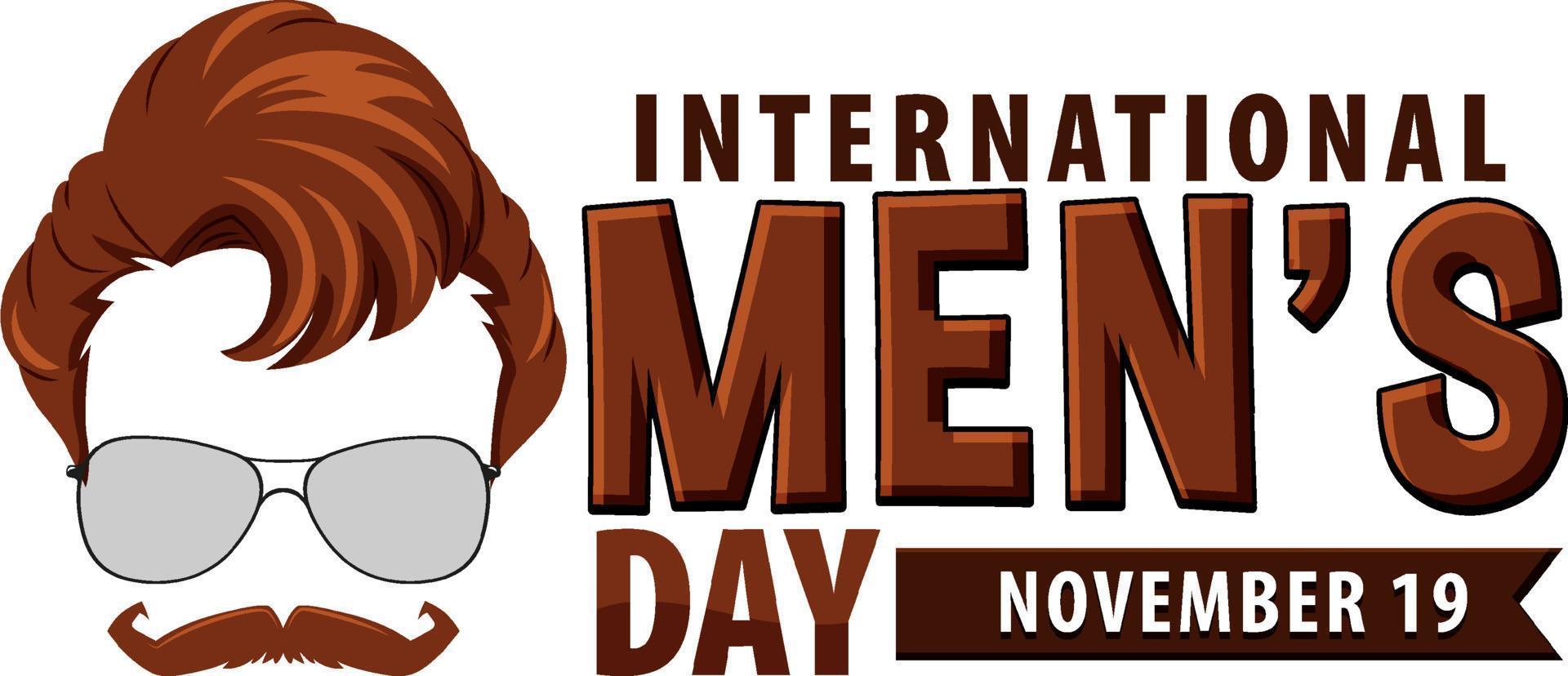 diseño del cartel del día internacional del hombre vector