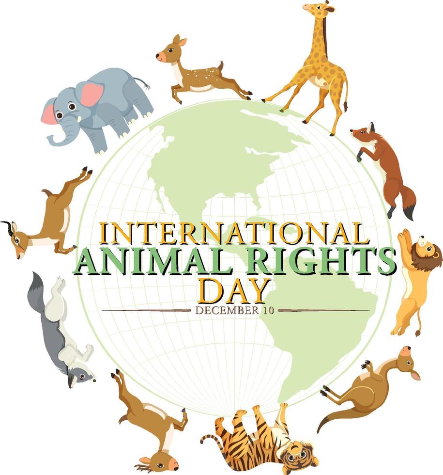 International Animal Rights Day banner design 14073426 Vector Art at
