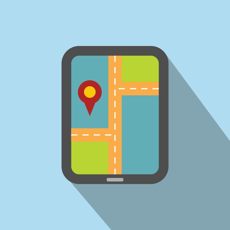 Smartphone navigation flat vector