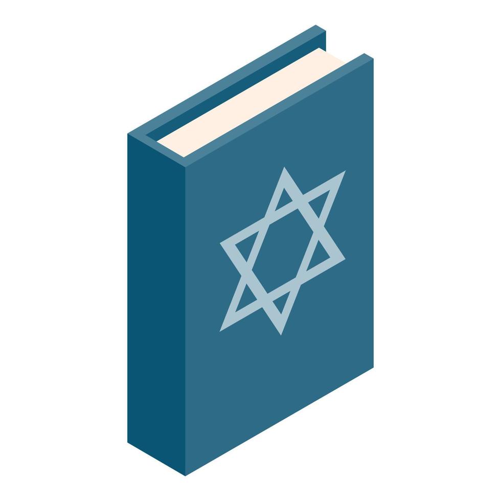 The Book of Judaism isometric 3d icon vector