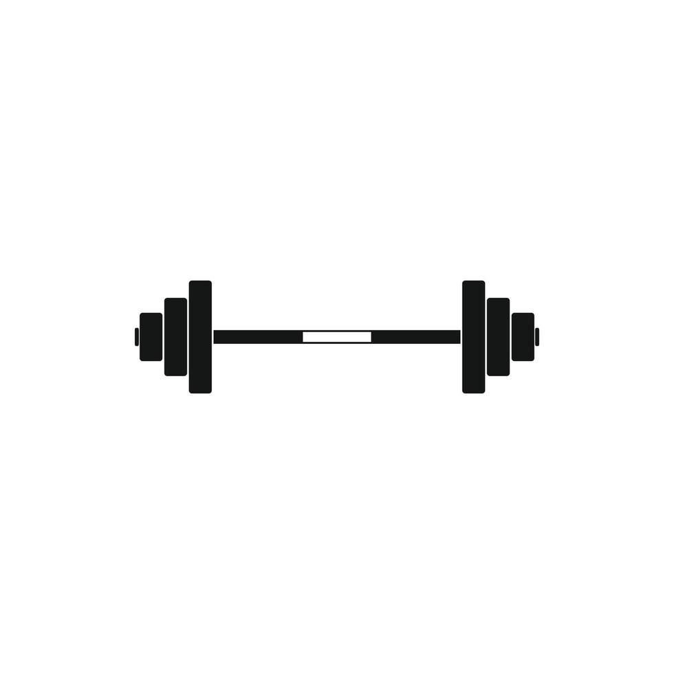 Barbell icon in simple style vector