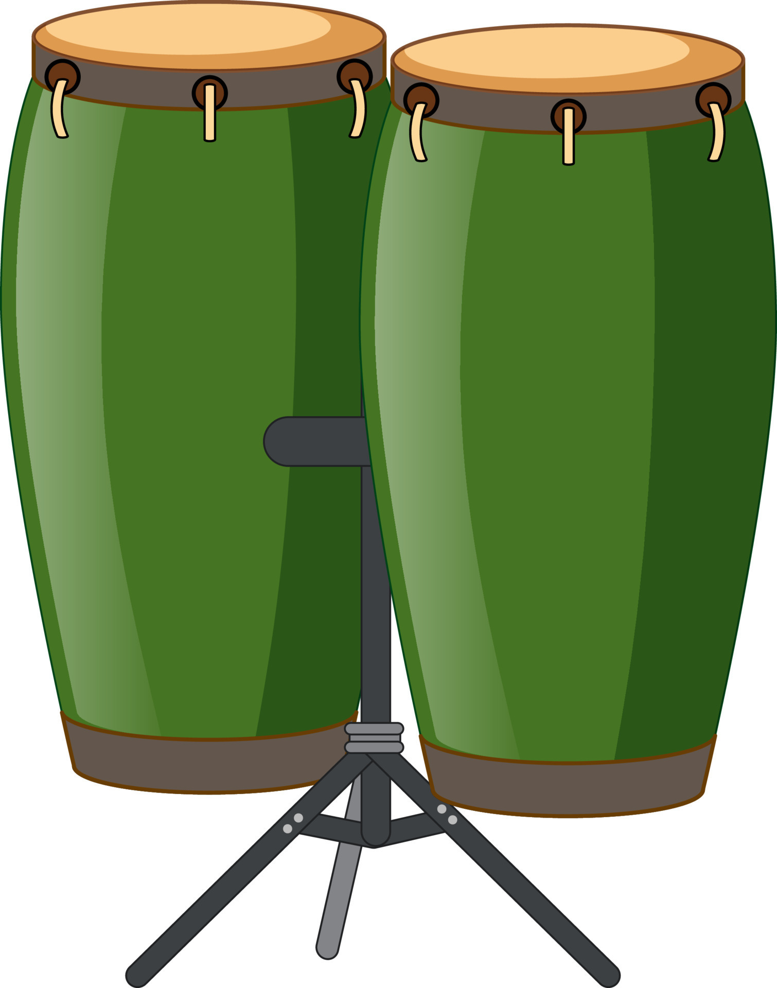 Conga drum musical instrument 14073482 Vector Art at Vecteezy