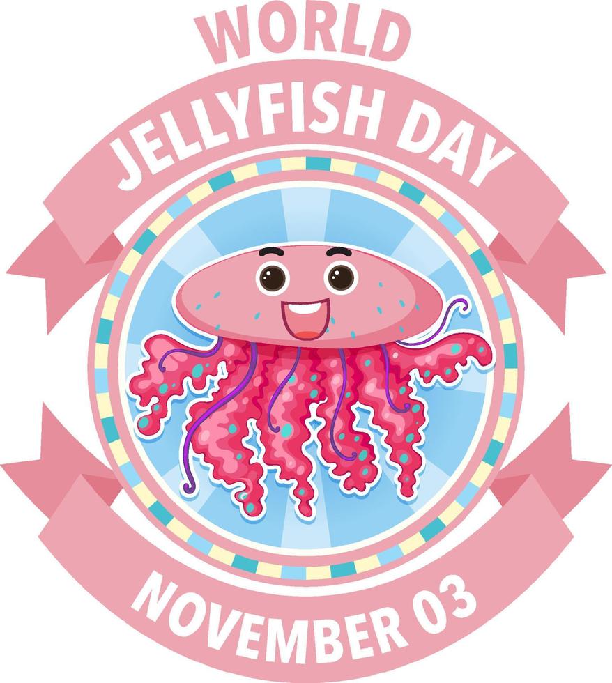 World Jellyfish Day Banner Design vector