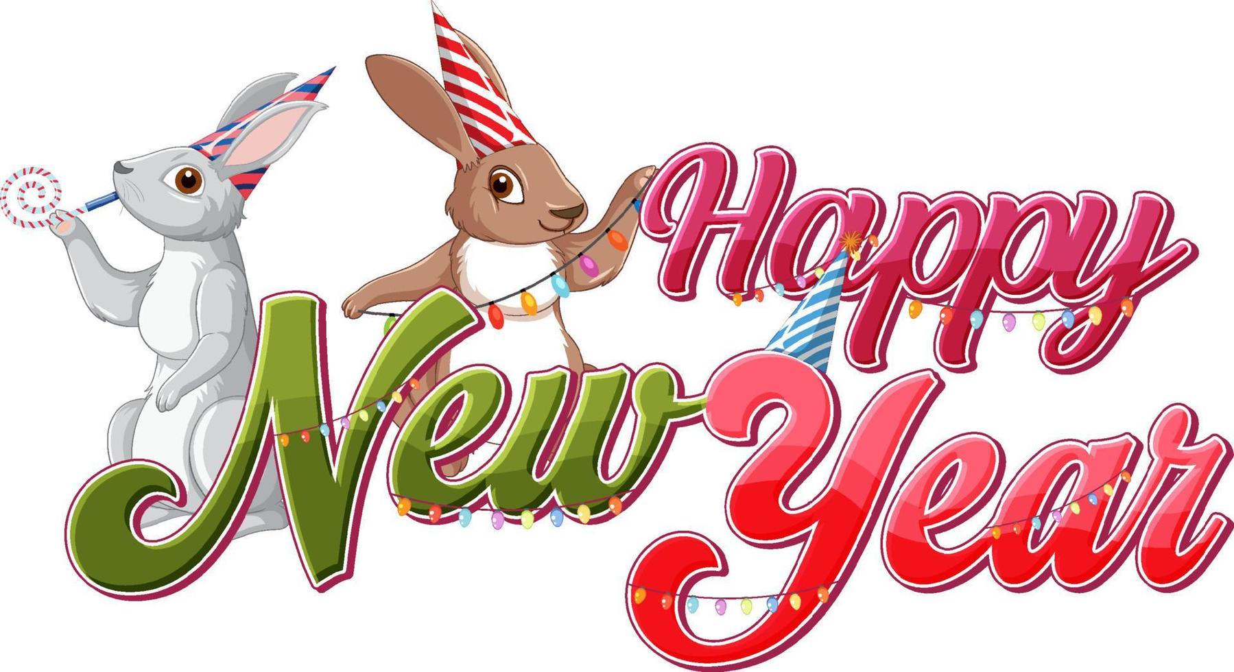 Happy New Year 2023 text for banner design vector