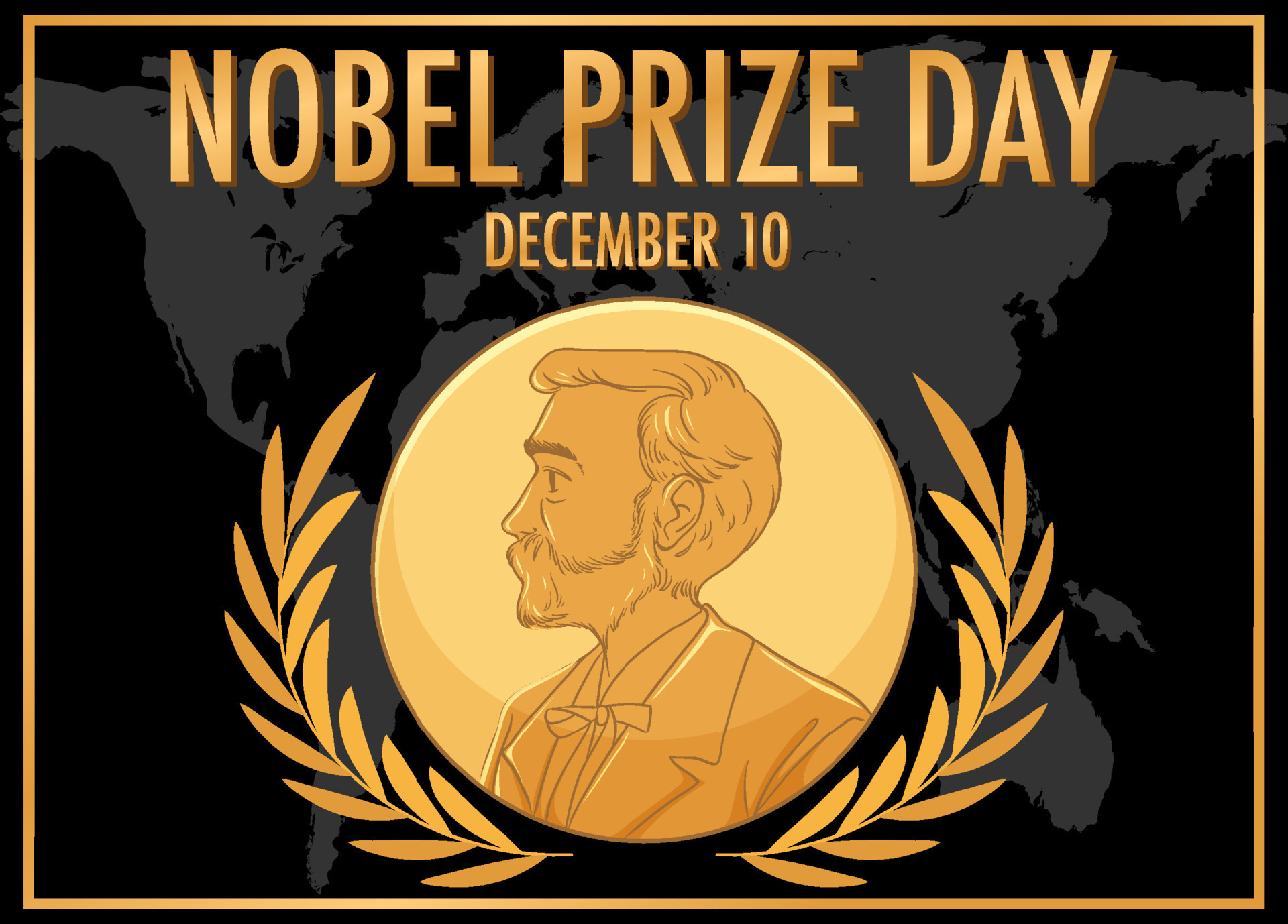 Nobel prize day poster design 14073525 Vector Art at Vecteezy