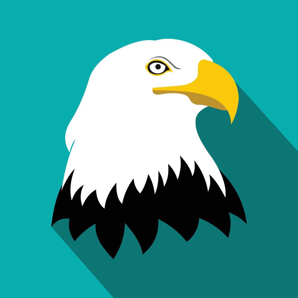 Bald eagle flat icon vector