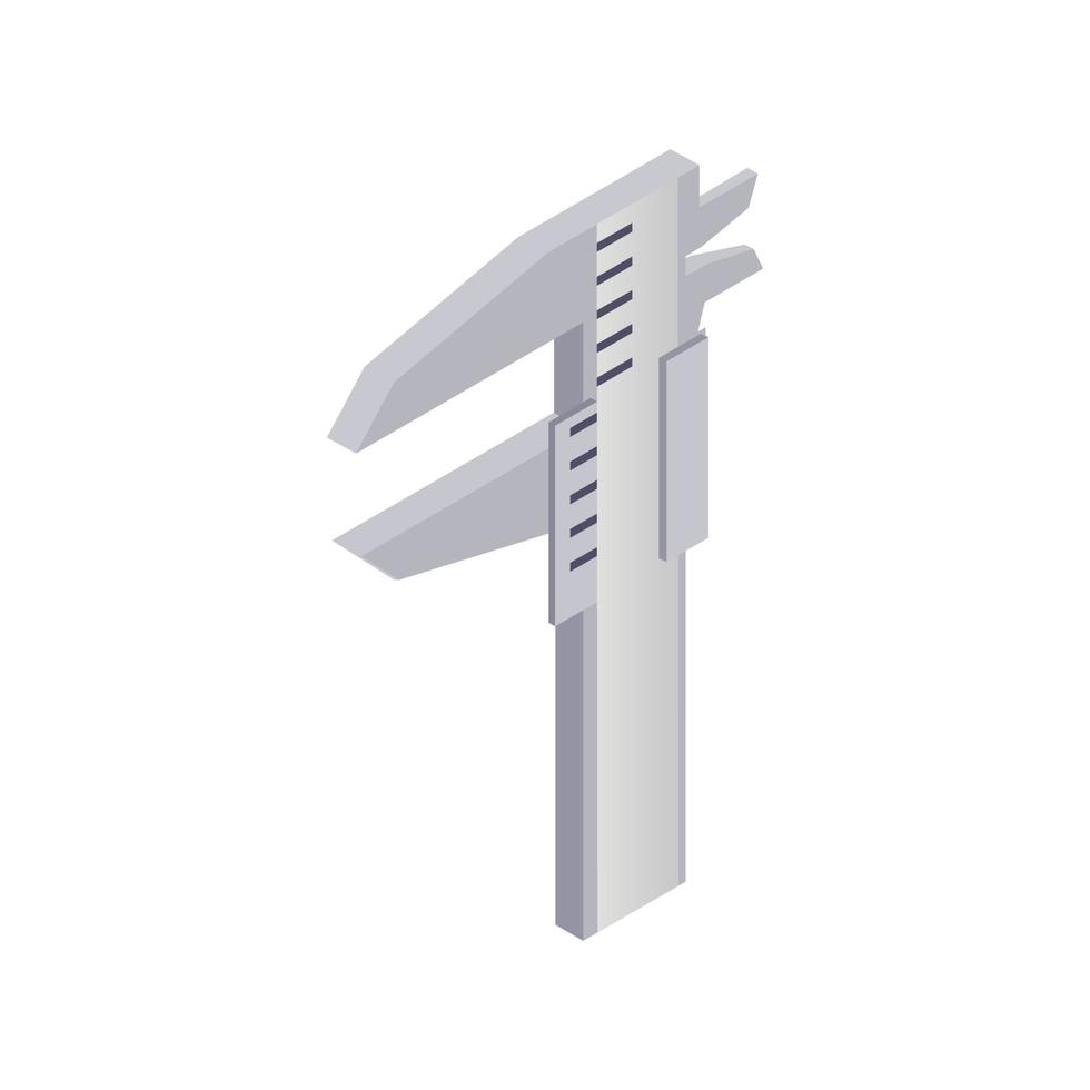 Calipers icon, isometric 3d style vector