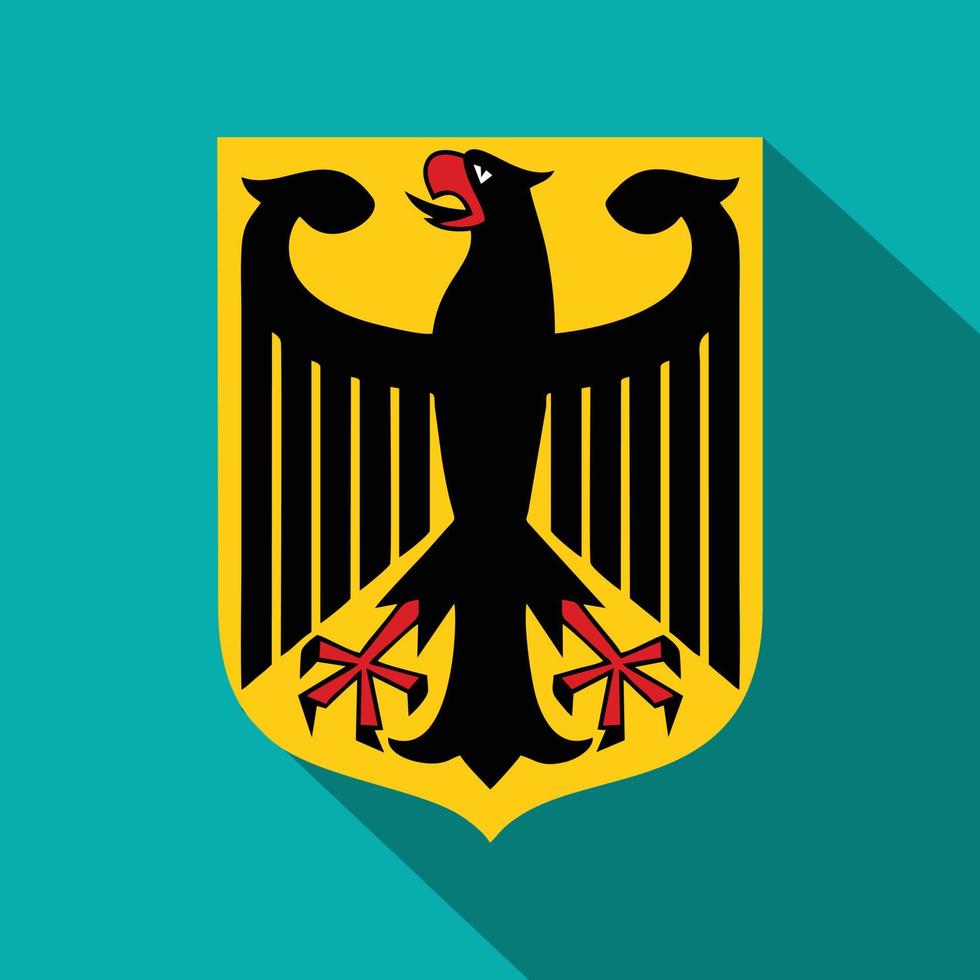 escudo de armas de alemania, icono, plano, estilo vector