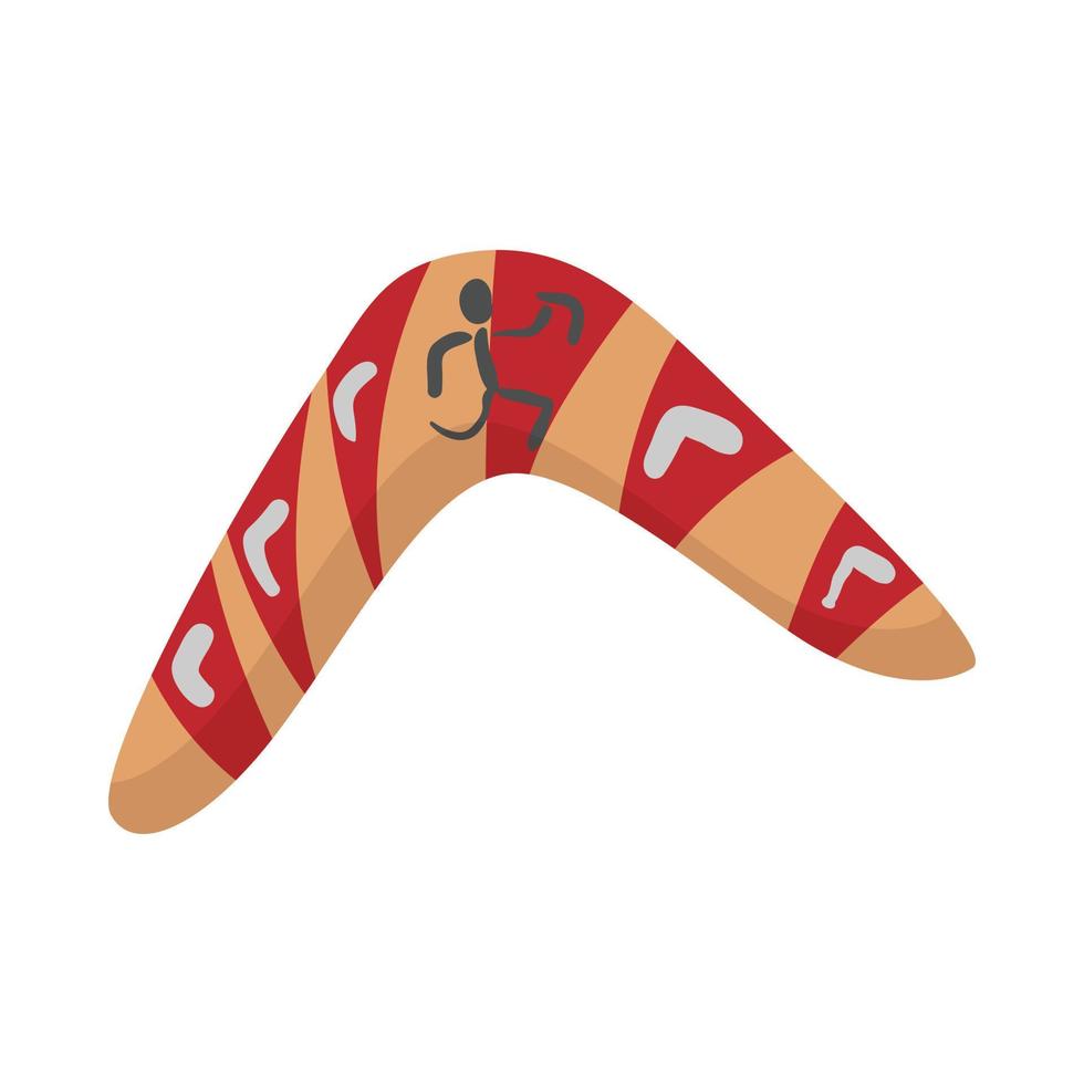 Australian boomerang icon, cartoon style vector