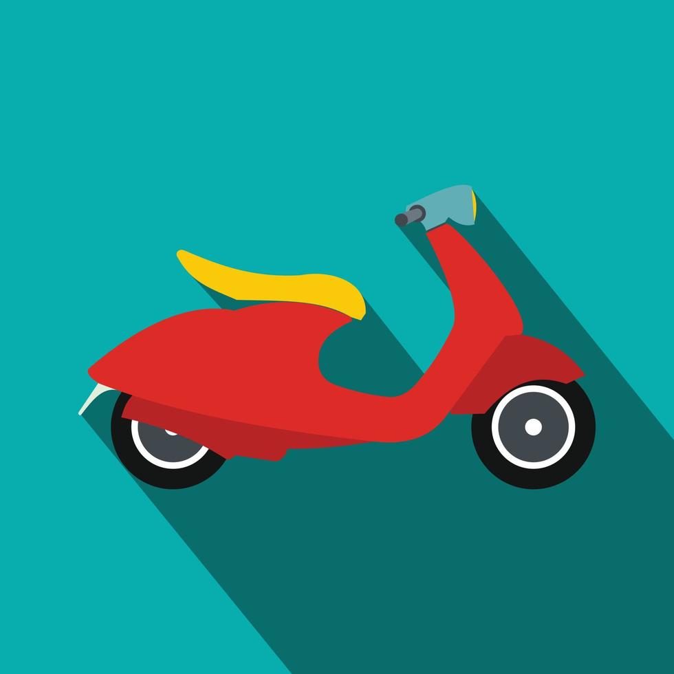 Classic scooter icon, flat style vector