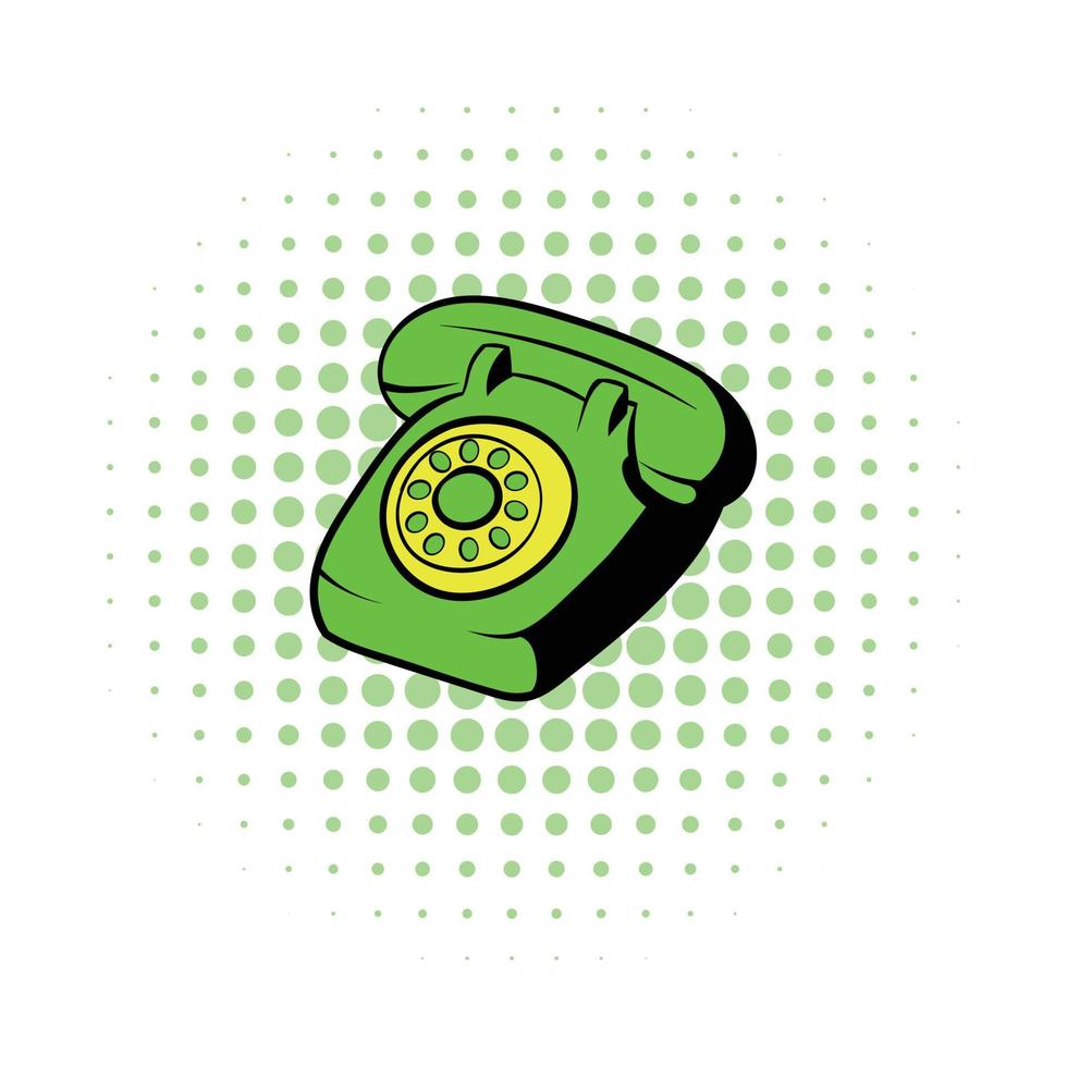 Phone comics icon vector