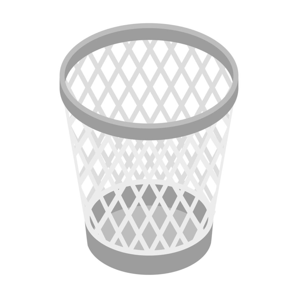 Mesh trash basket icon, isometric 3d style 14073581 Vector Art at Vecteezy