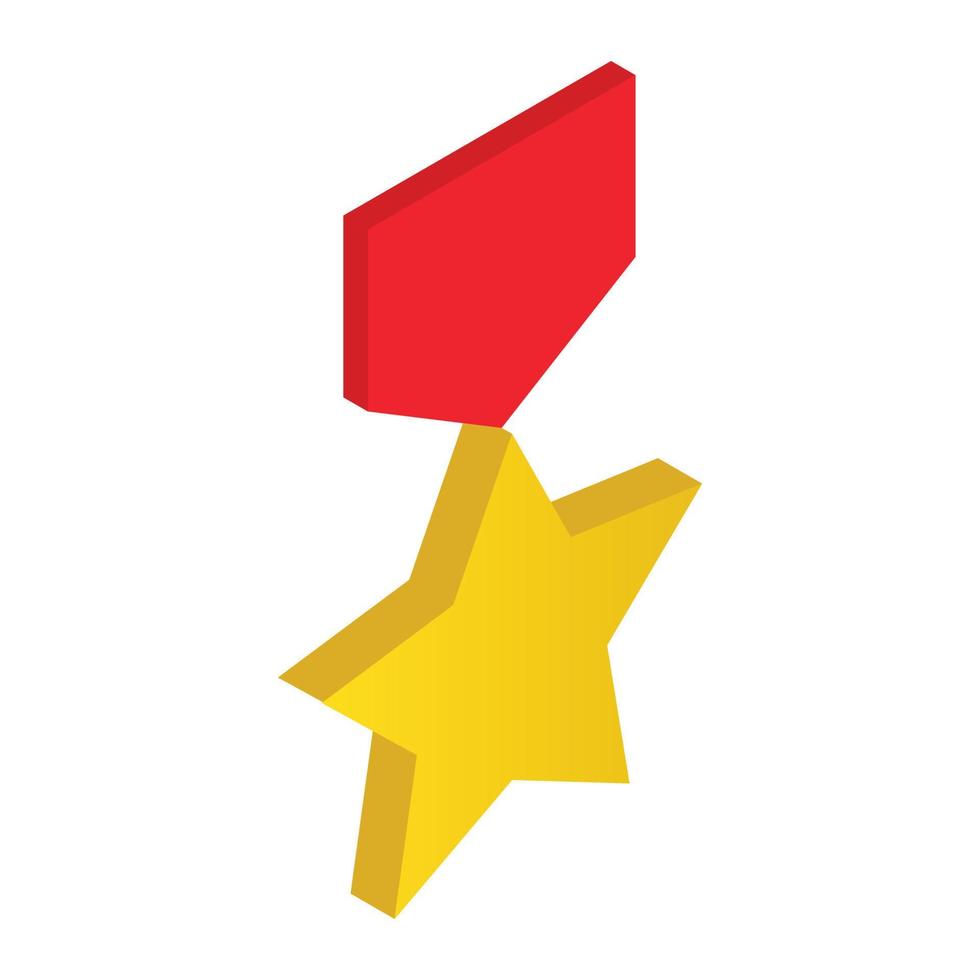 icono 3d de orden de estrella dorada vector