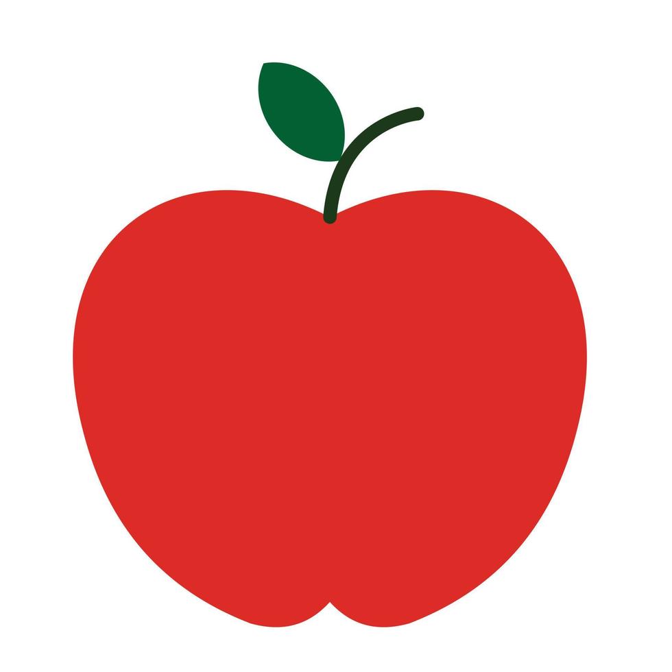 icono de manzana plana vector