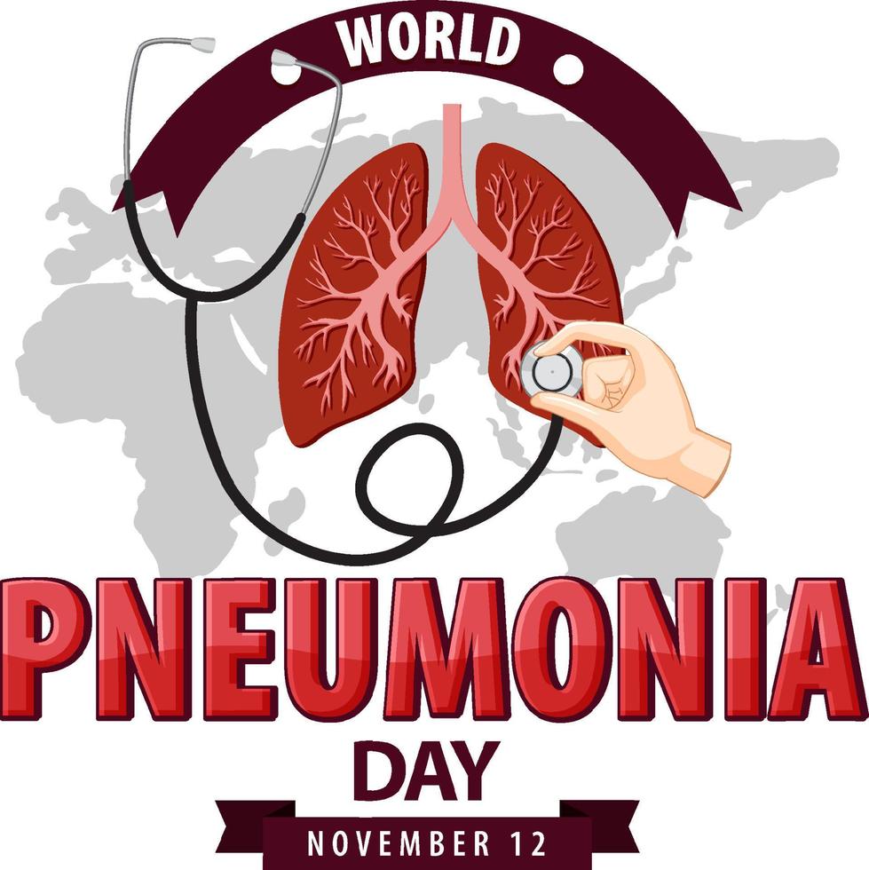 World Pneumonia Day Poster Design vector