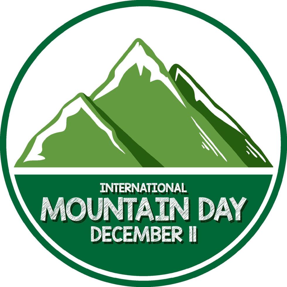 International mountain day text for poster design vector