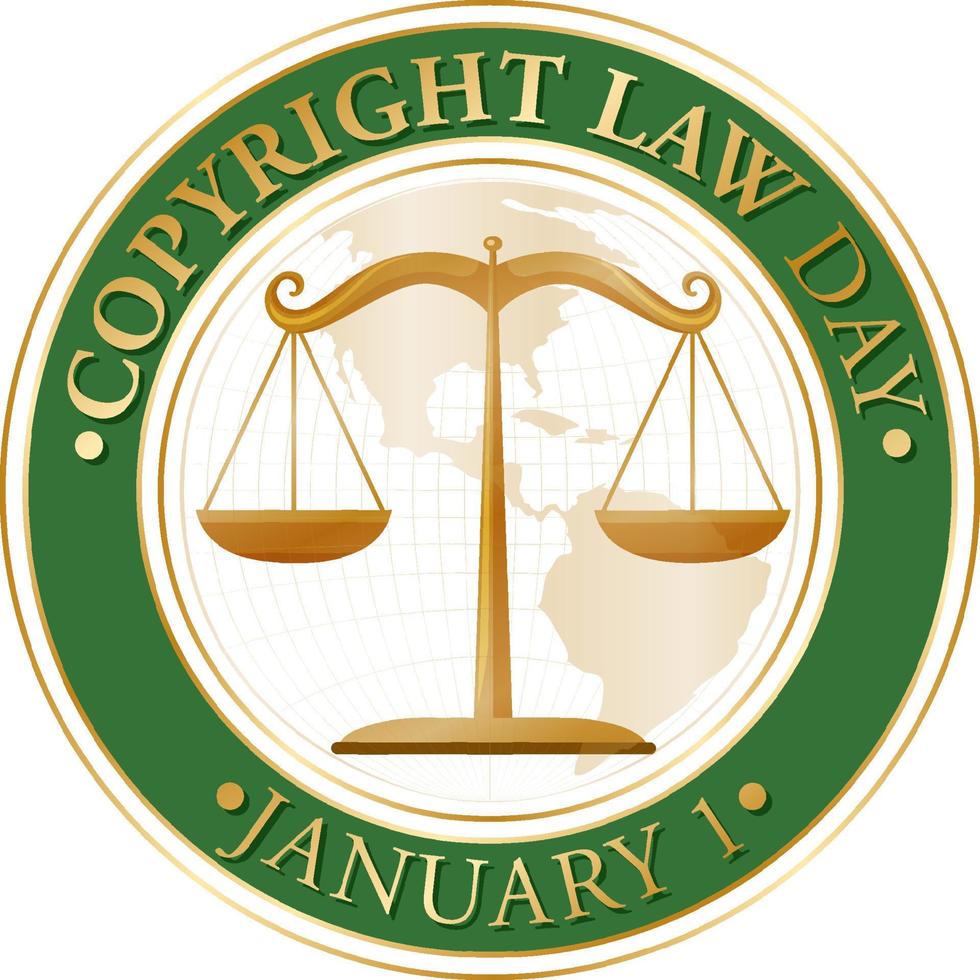 Copyright Law Day Banner Design vector