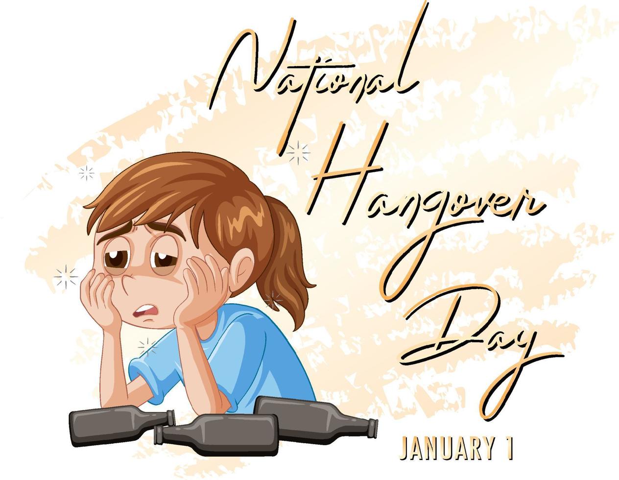 National Hangover Day Banner Design vector