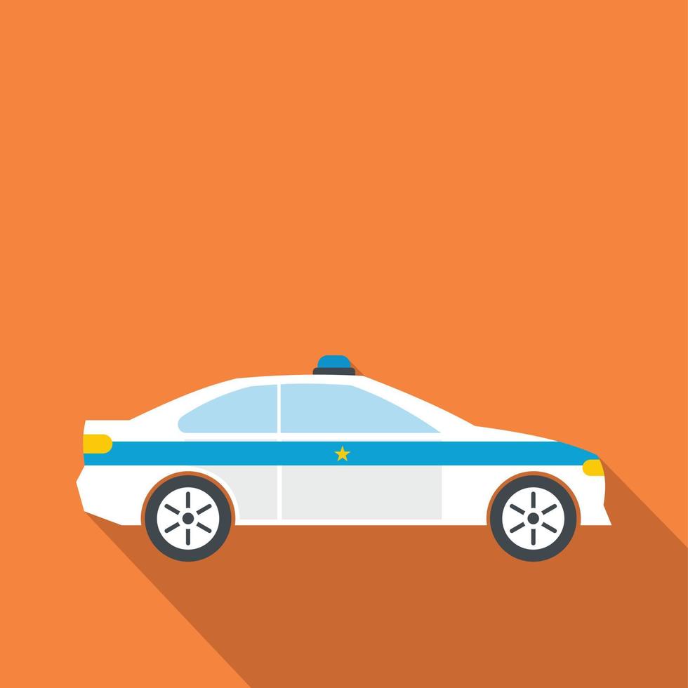 Police sedan flat vector