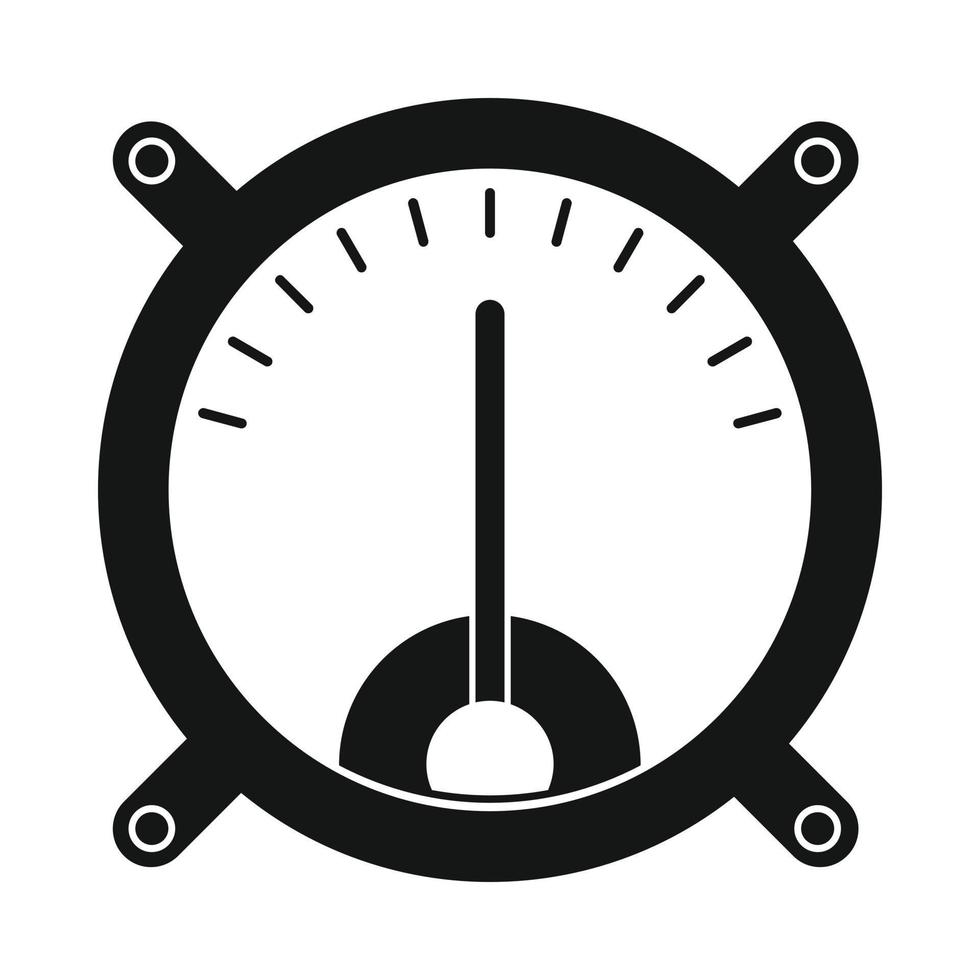 Speedometer icon in simple style vector