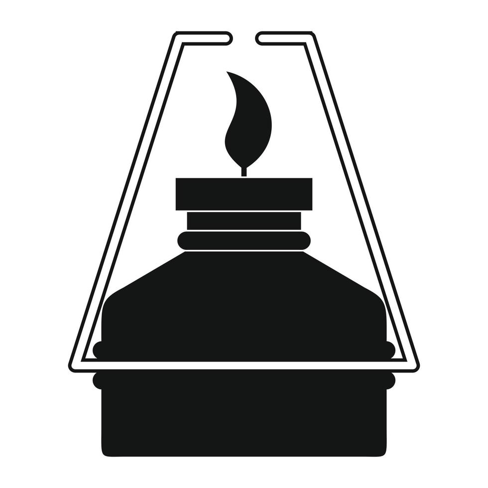 Portable gas burner black simple icon vector