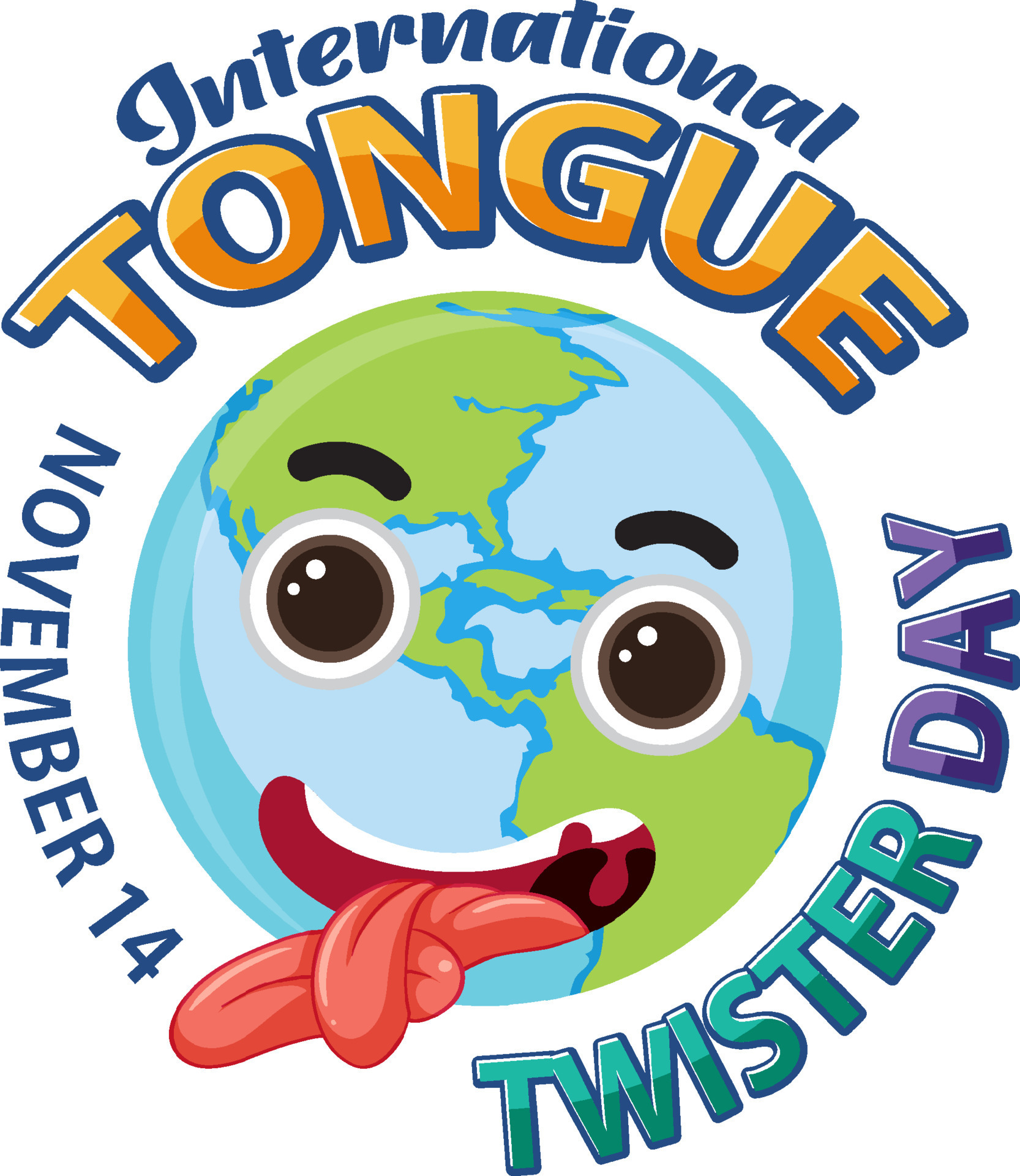 International Tongue Twister Day Banner Design 14073737 Vector Art at