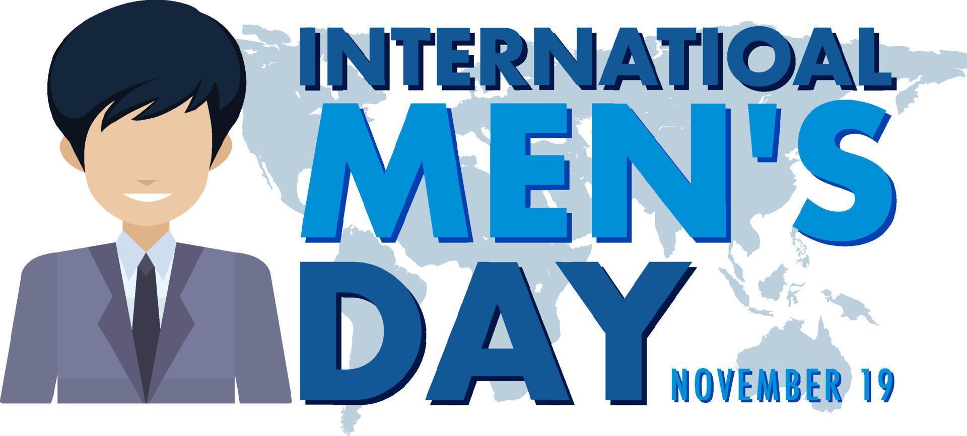 International Mens Day Poster Design vector