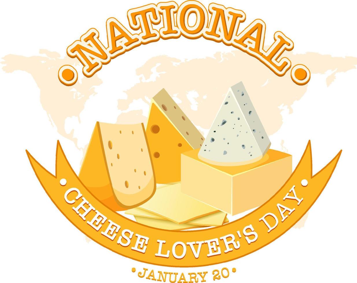 icono del día nacional de los amantes del queso vector
