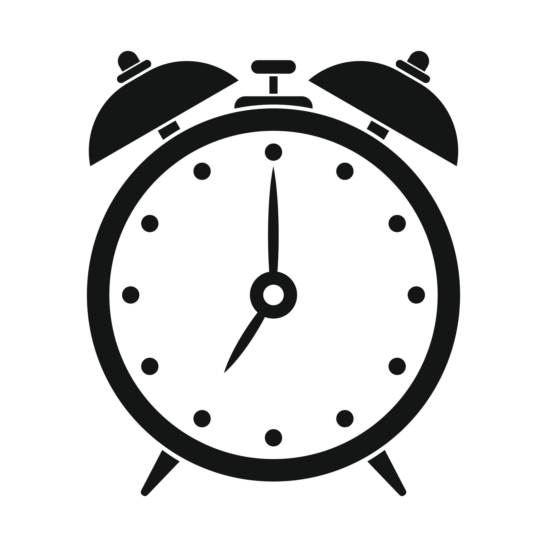 Alarm clock black simple icon 14073783 Vector Art at Vecteezy
