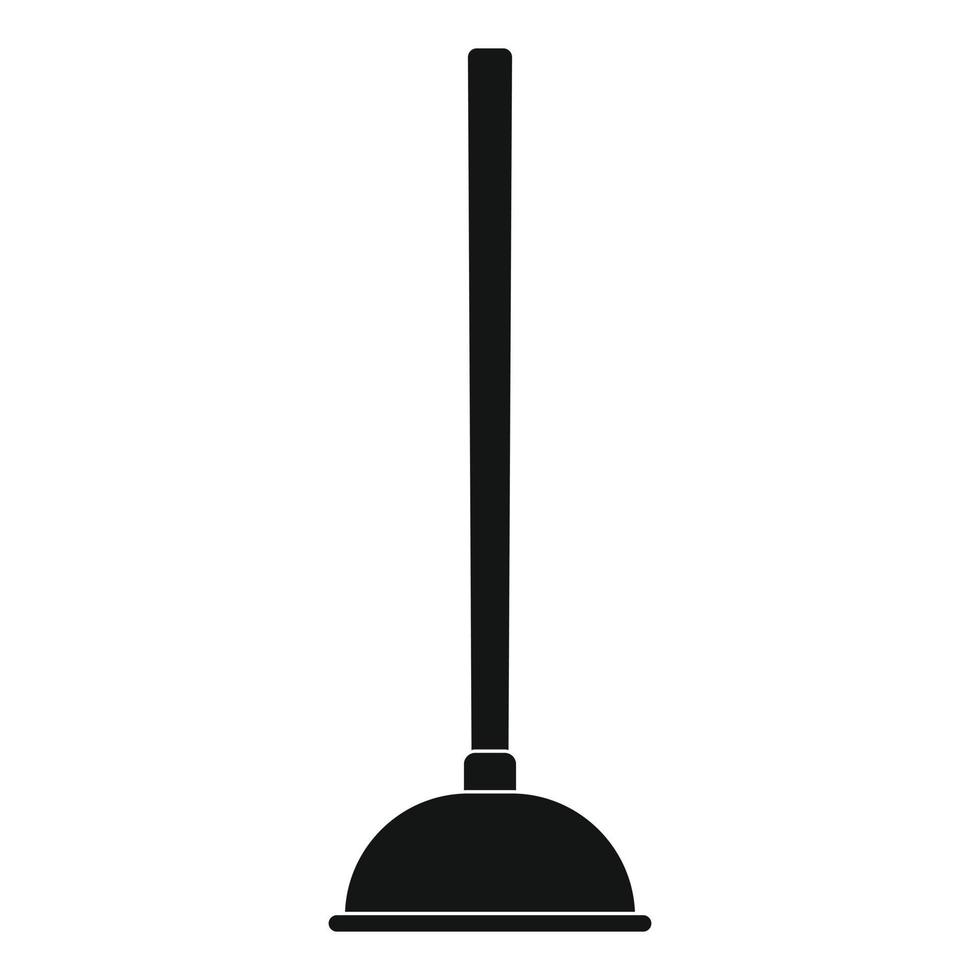 Plunger black simple icon vector
