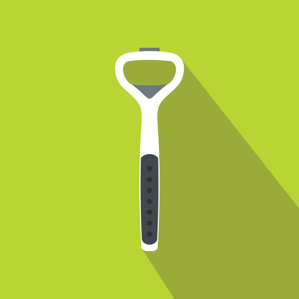 Steel bottle opener icon, flat style vector