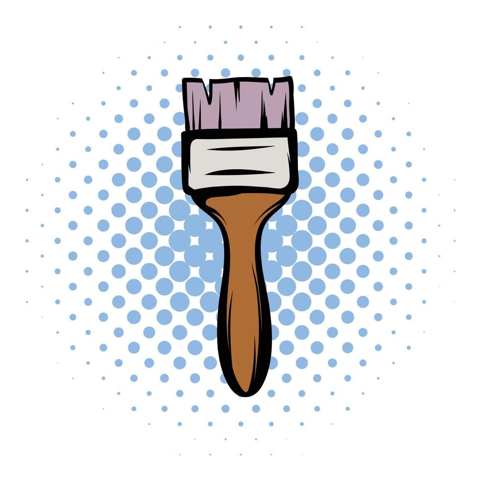 Paint brush comics icon vector