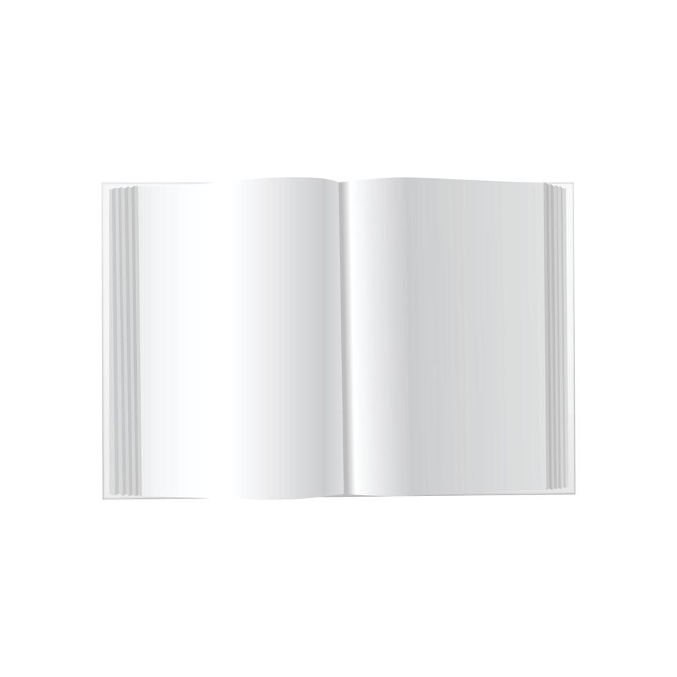 Open book with clean sheets vector